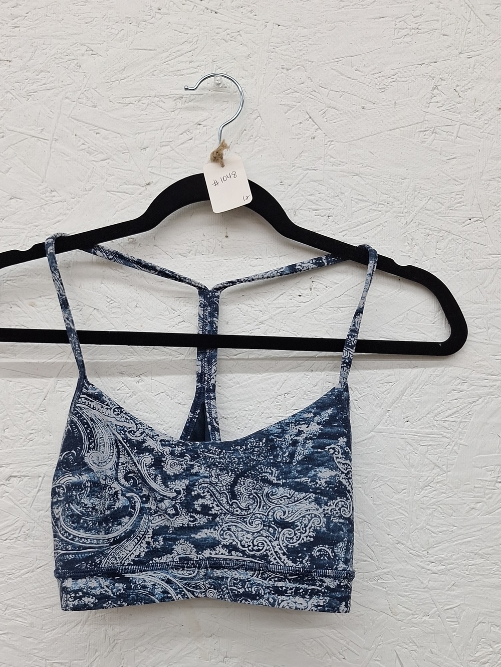 Navy Paisley Lululemon Power Tank Bra